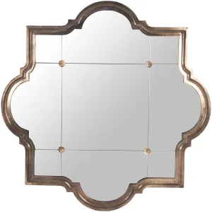Antiqued Quatrefoil Mirror