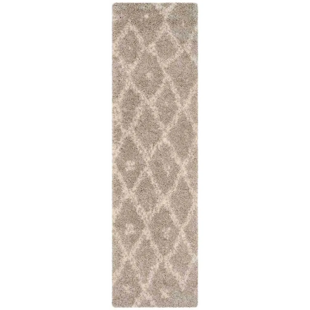 Arizona Shag Gray/Ivory Runner Rug