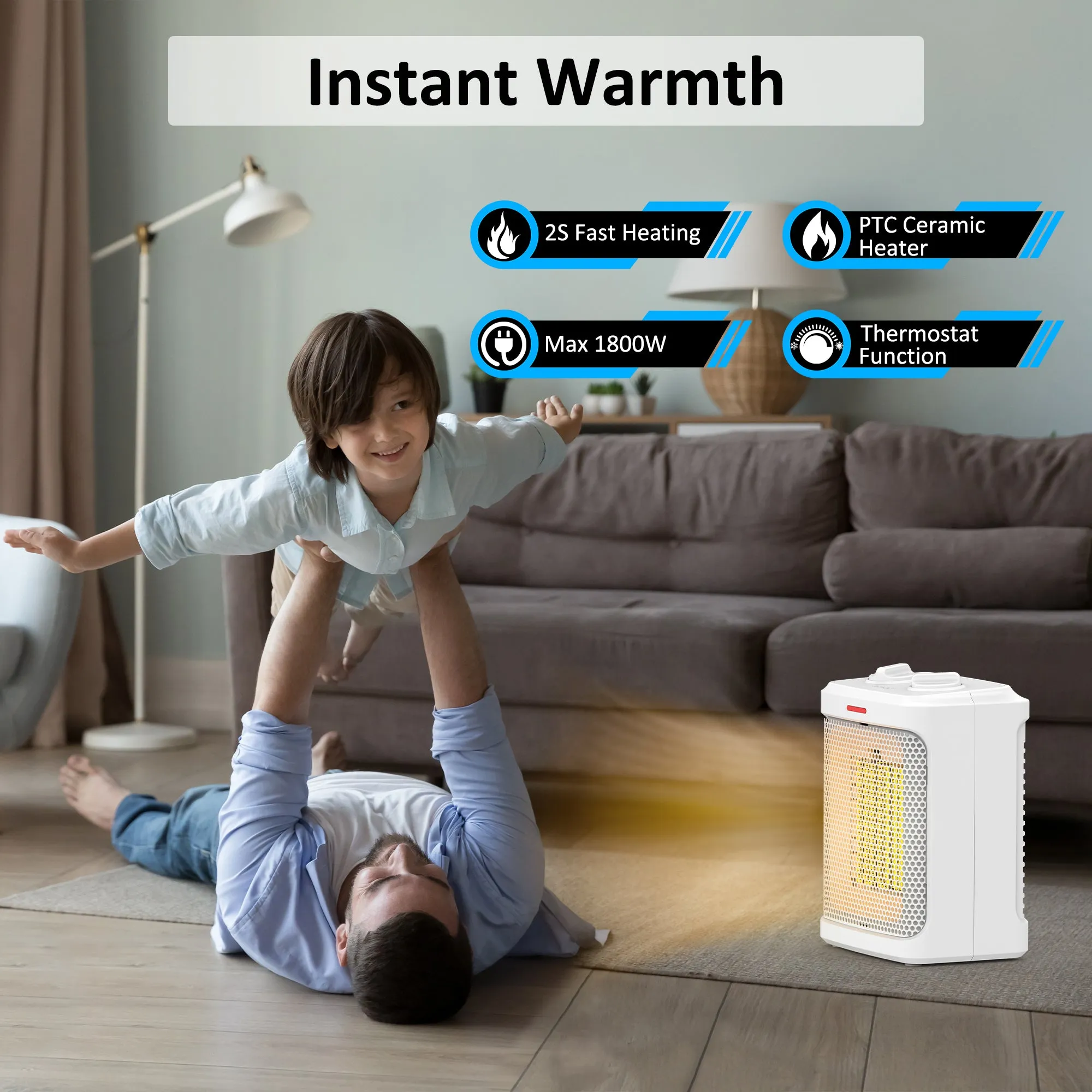 AROVEC 1800W Ceramic Space Heater, AVHT-FC180N