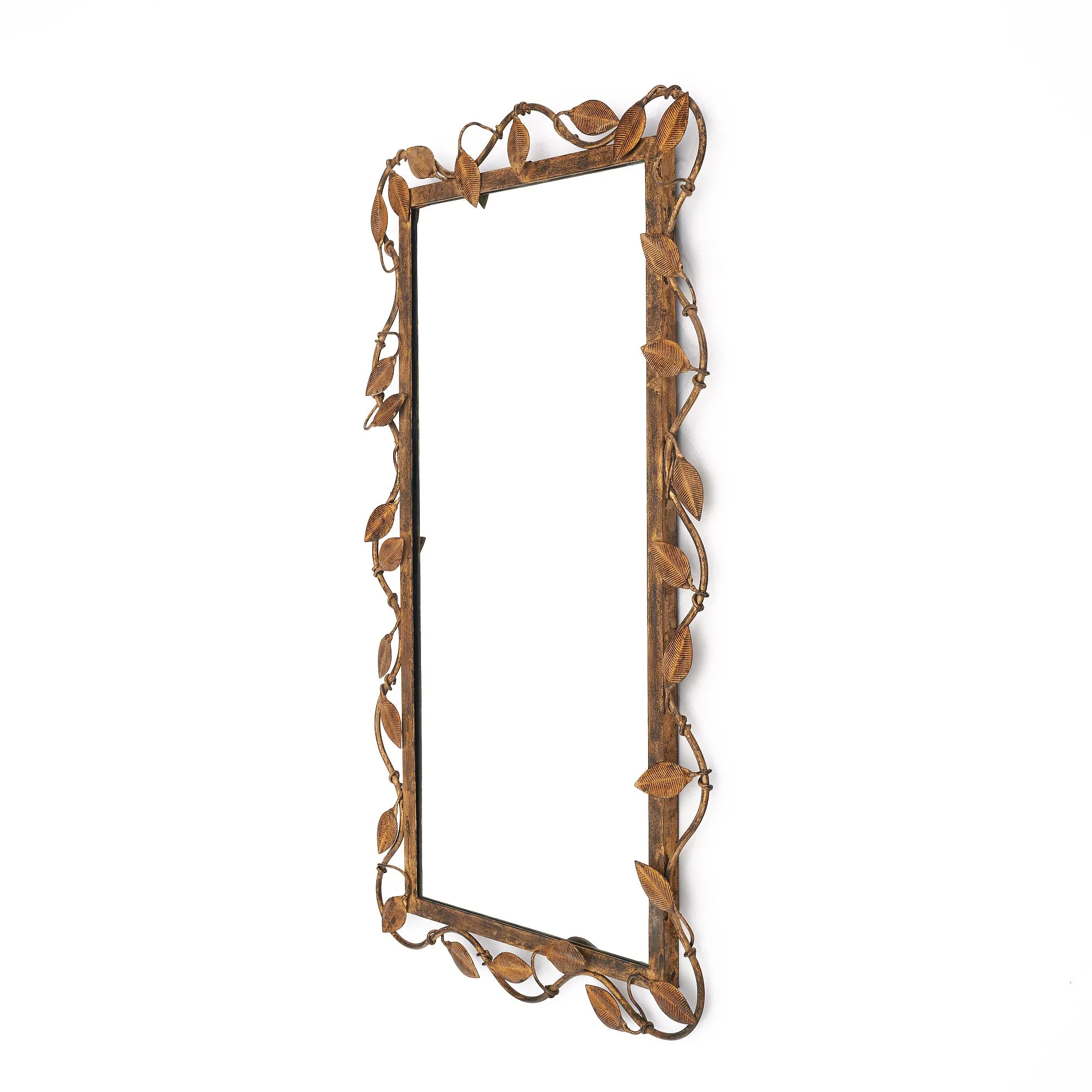 Art Deco Style Pair of Gilded Iron Mirrors - on hold