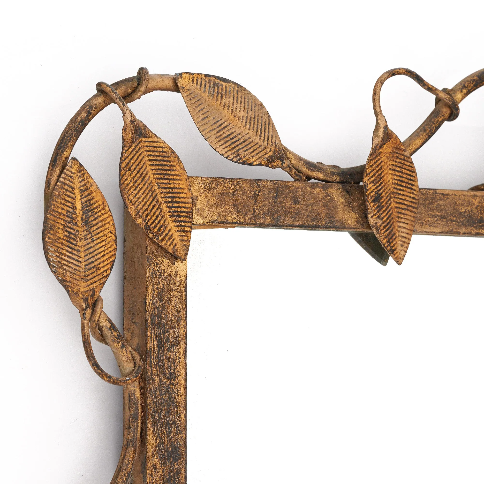 Art Deco Style Pair of Gilded Iron Mirrors - on hold