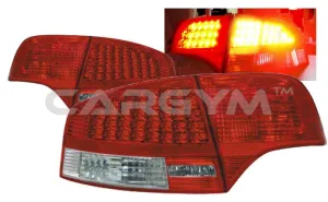 Audi A4 B7 2005-2008 Red & Clear LED Taillight