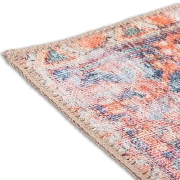 Aura Red Multi Washable Rug