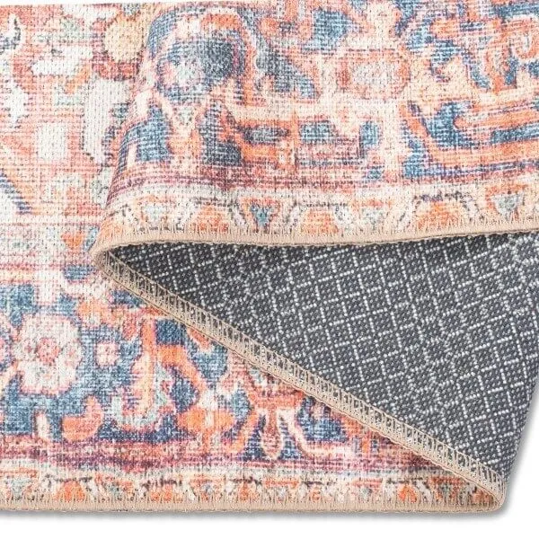 Aura Red Multi Washable Rug