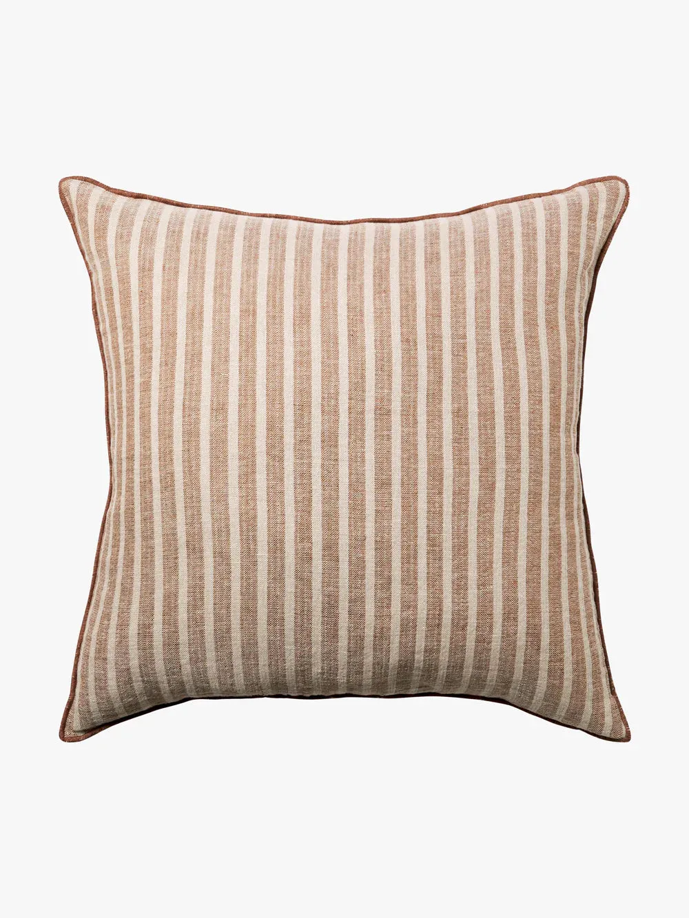Ava Stripe Toffee Large Square Cushion