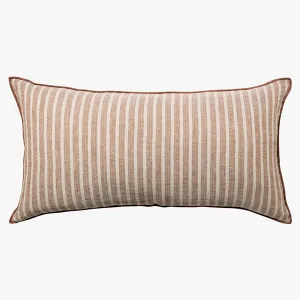 Ava Stripe Toffee Rectangle Cushion 65x40cm
