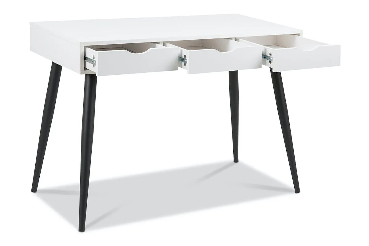 Bea Desk | White | Black Legs