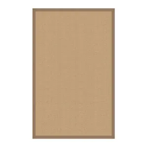 Benzara 12 x 2.5 Machine Tufted Wool Rug with Action Backing, Beige