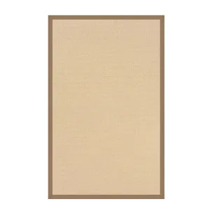 Benzara 12 x 2.5 Machine Tufted Wool Rug with Action Backing, Brown and Beige
