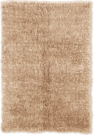 Benzara 12 X 9 Feet Shag Style Latex Free Hand Woven Wool Rug, Beige