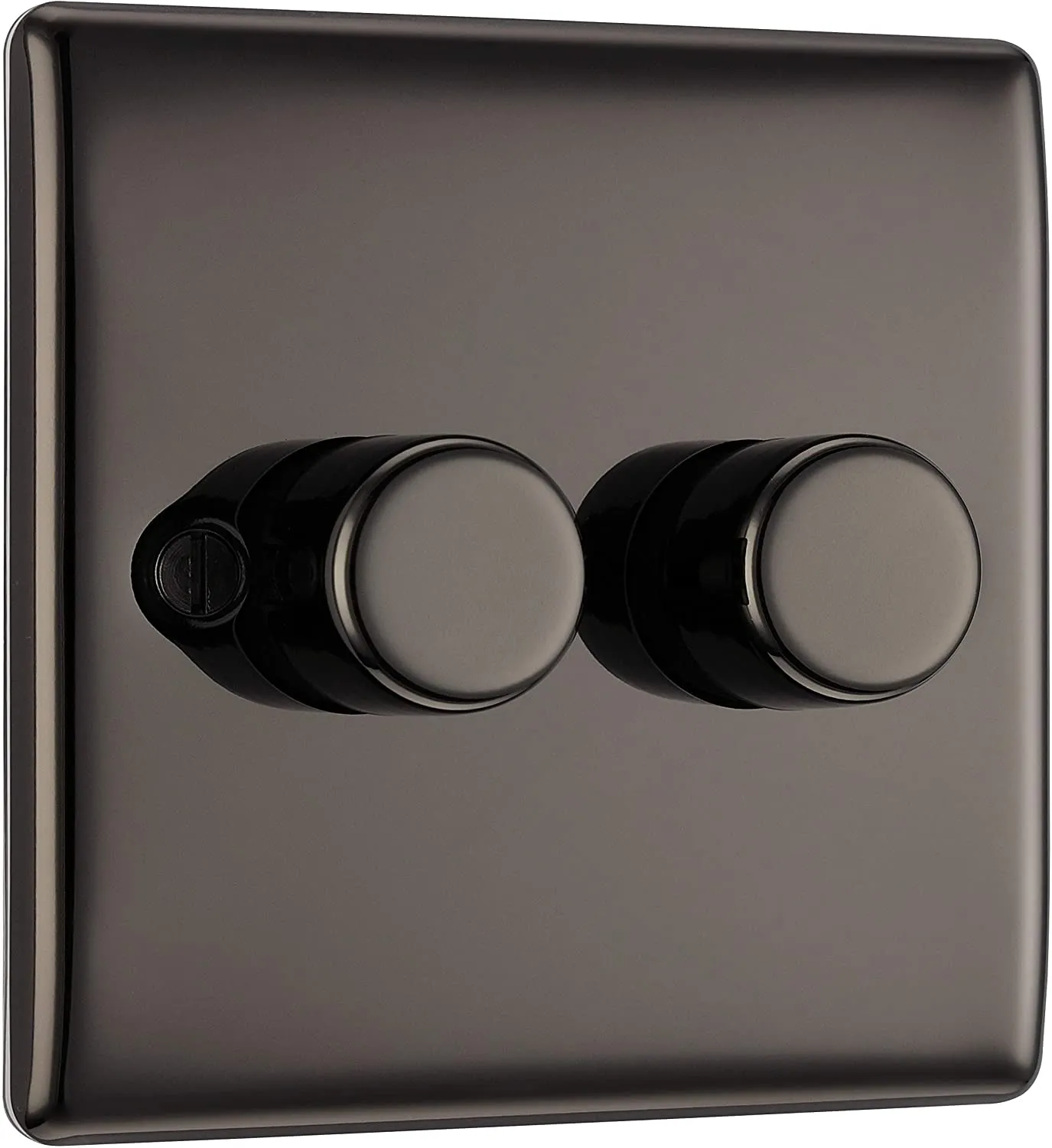 BG Nexus Metal 2 Gang Dimmer Switch in Black Nickel - NBN82-01