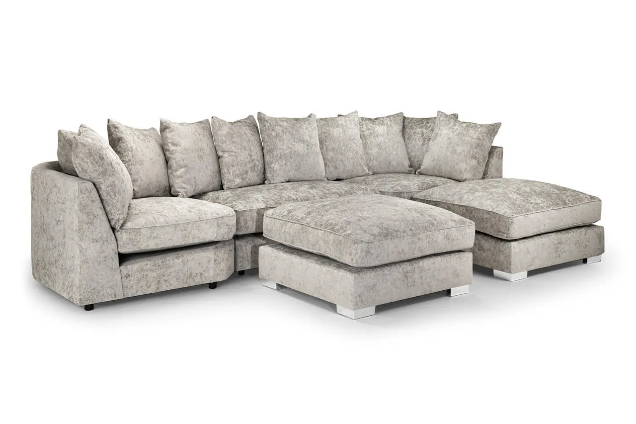 Bishop Scatterback Sofa - Truffle U Shape Corner - 332 x 200 x 200 CM