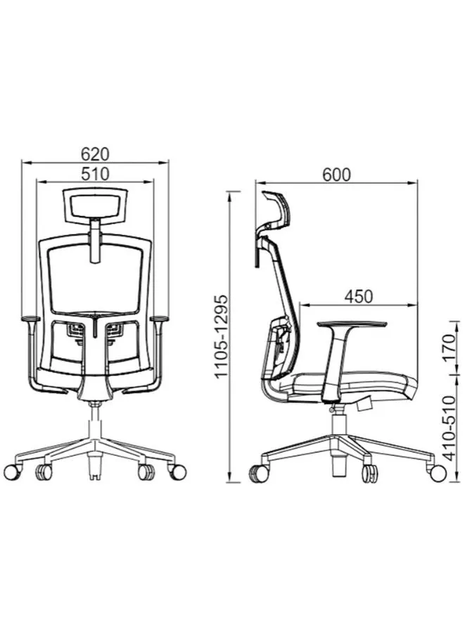 Black Mesh Office Chair for Executives and Managers, Office, Home and Reception Use