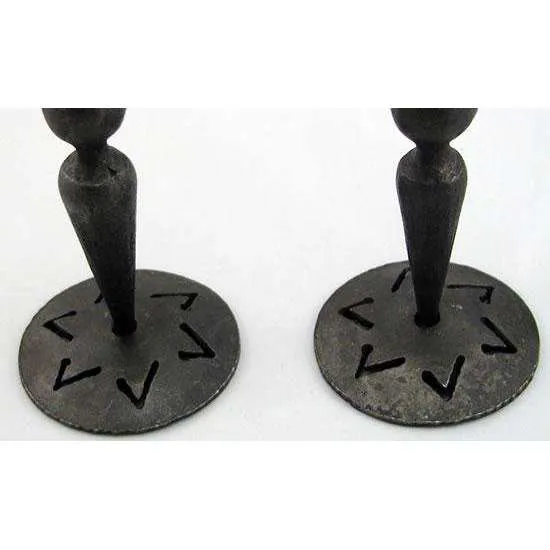 Blackthorne Forge Elegant Iron Sabbath Candlesticks