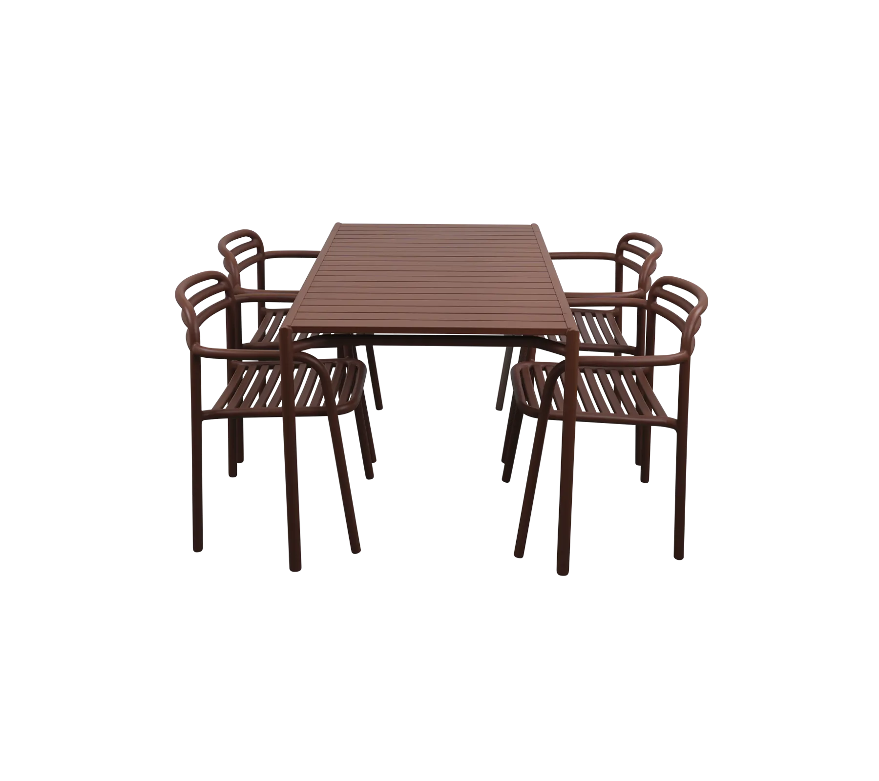 Bliss rect. dining table incl. 4 Bliss armchairs