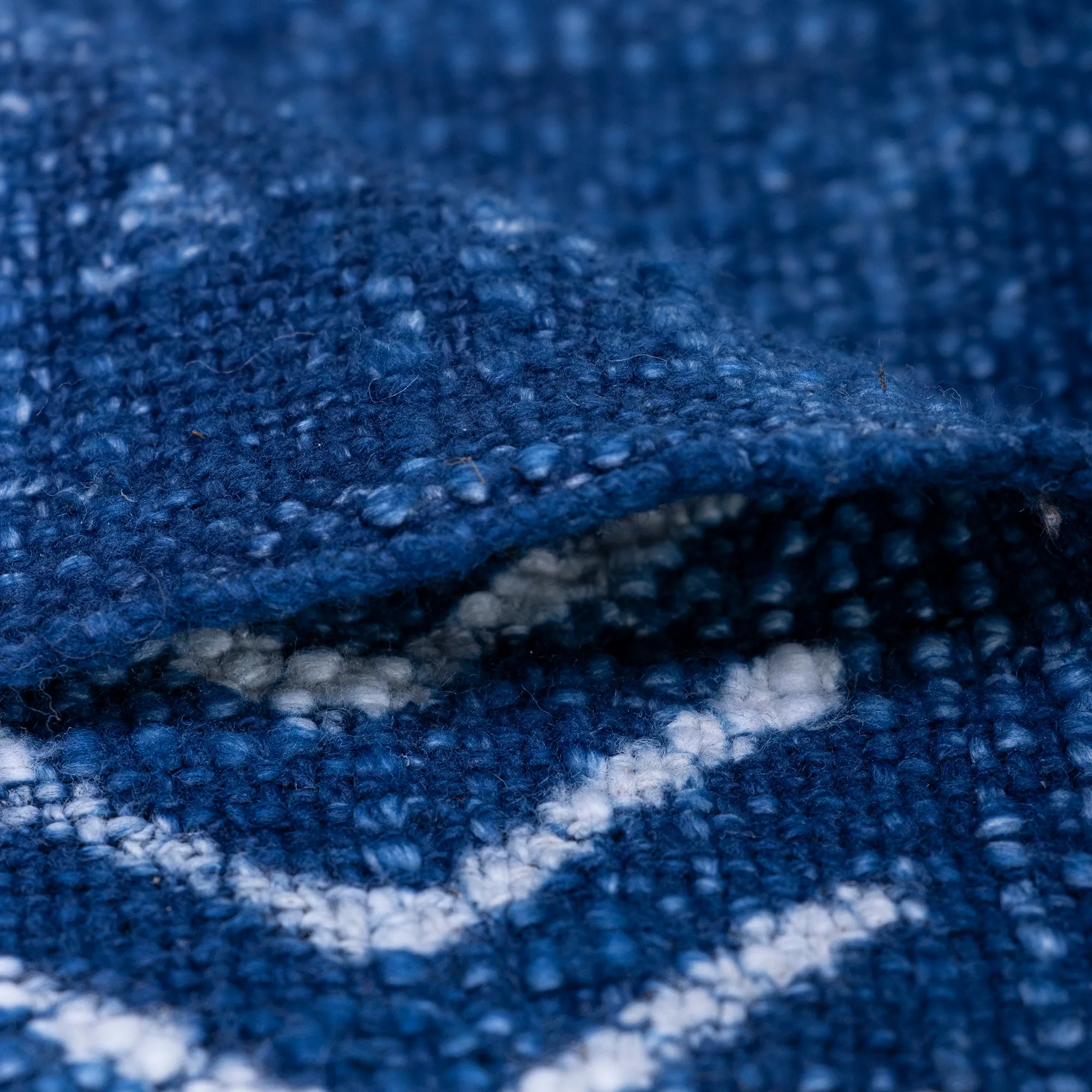Blue Block Print Soft Cotton Throws for Sofas