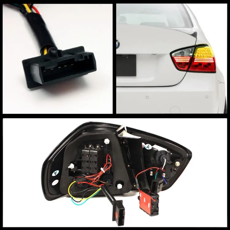 BMW E90 3-Series LED Turn Signal and LED Taillight (Red & Clear)