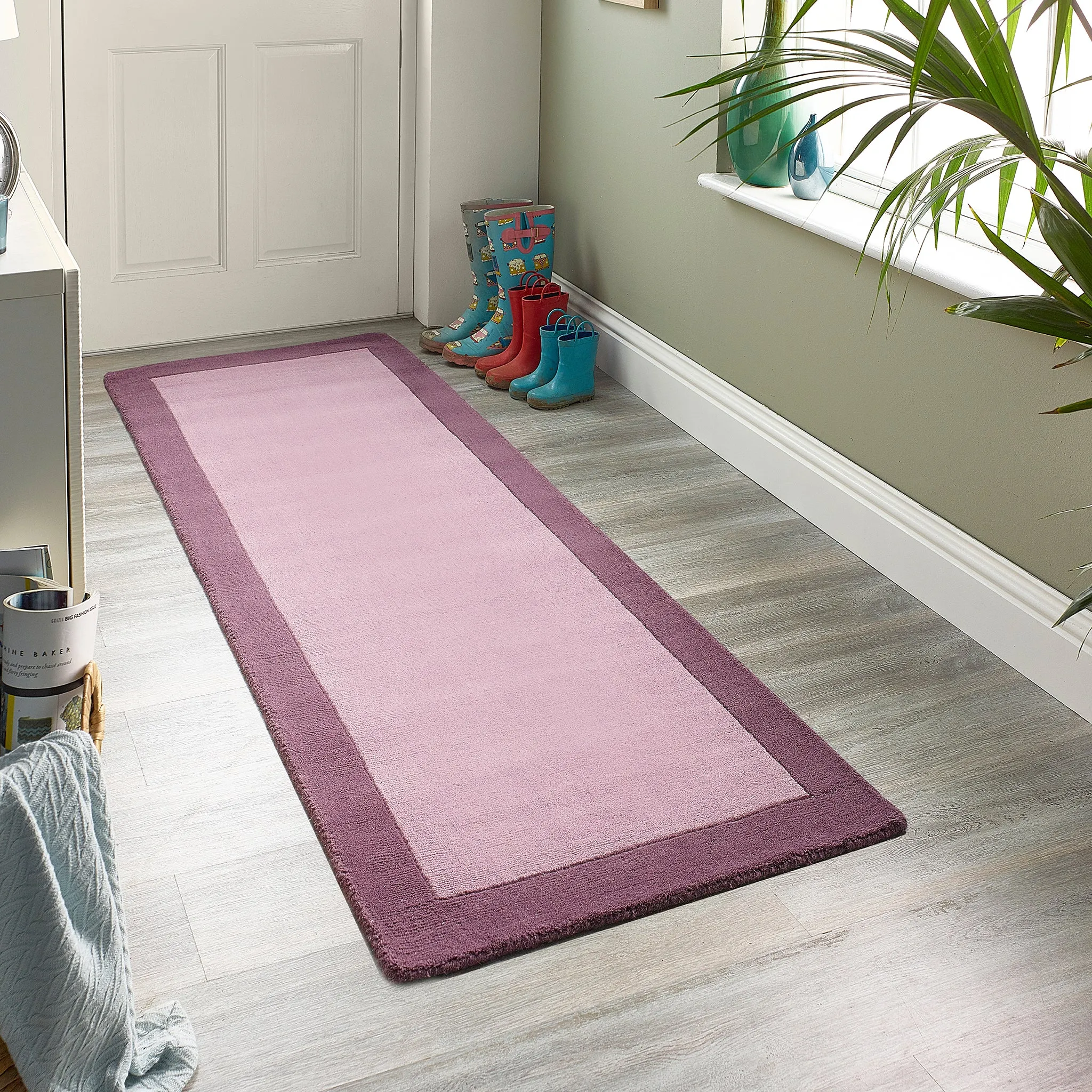 Borders Rug Mauve
