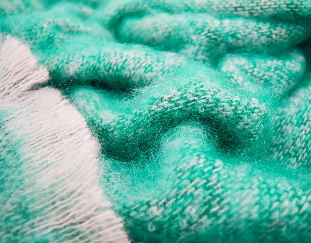 Bottle Mooneen Mohair Throw Blanket