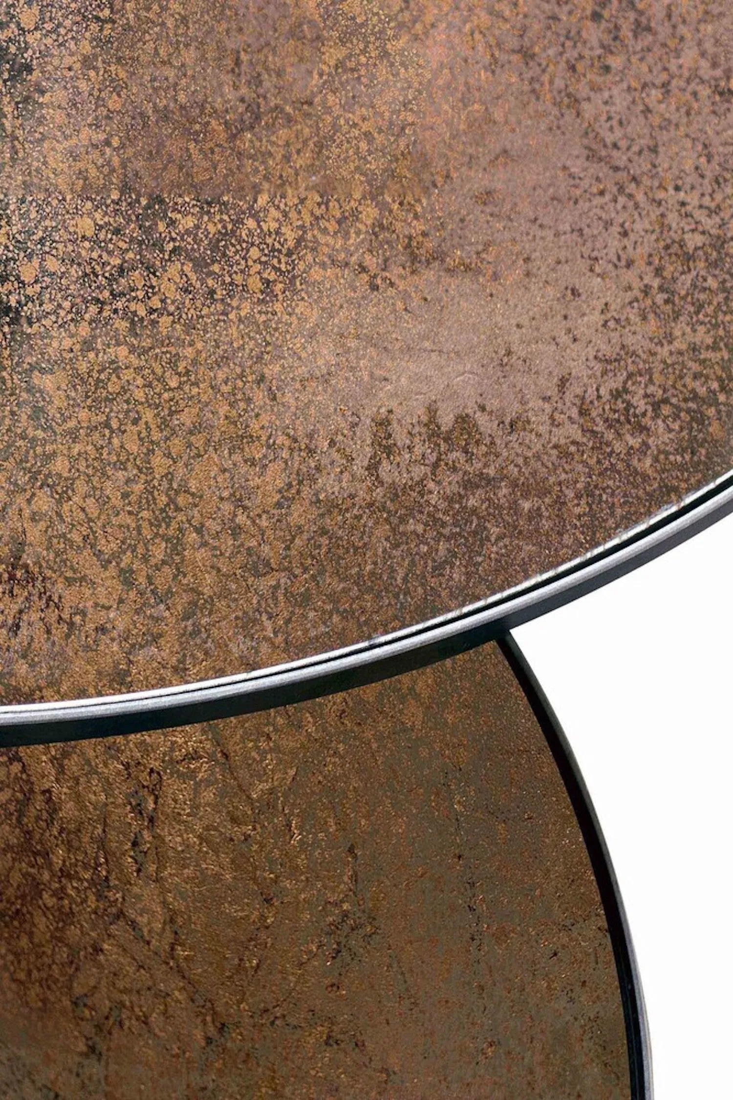 Bronze Copper Nesting Coffee Table - Set of 2