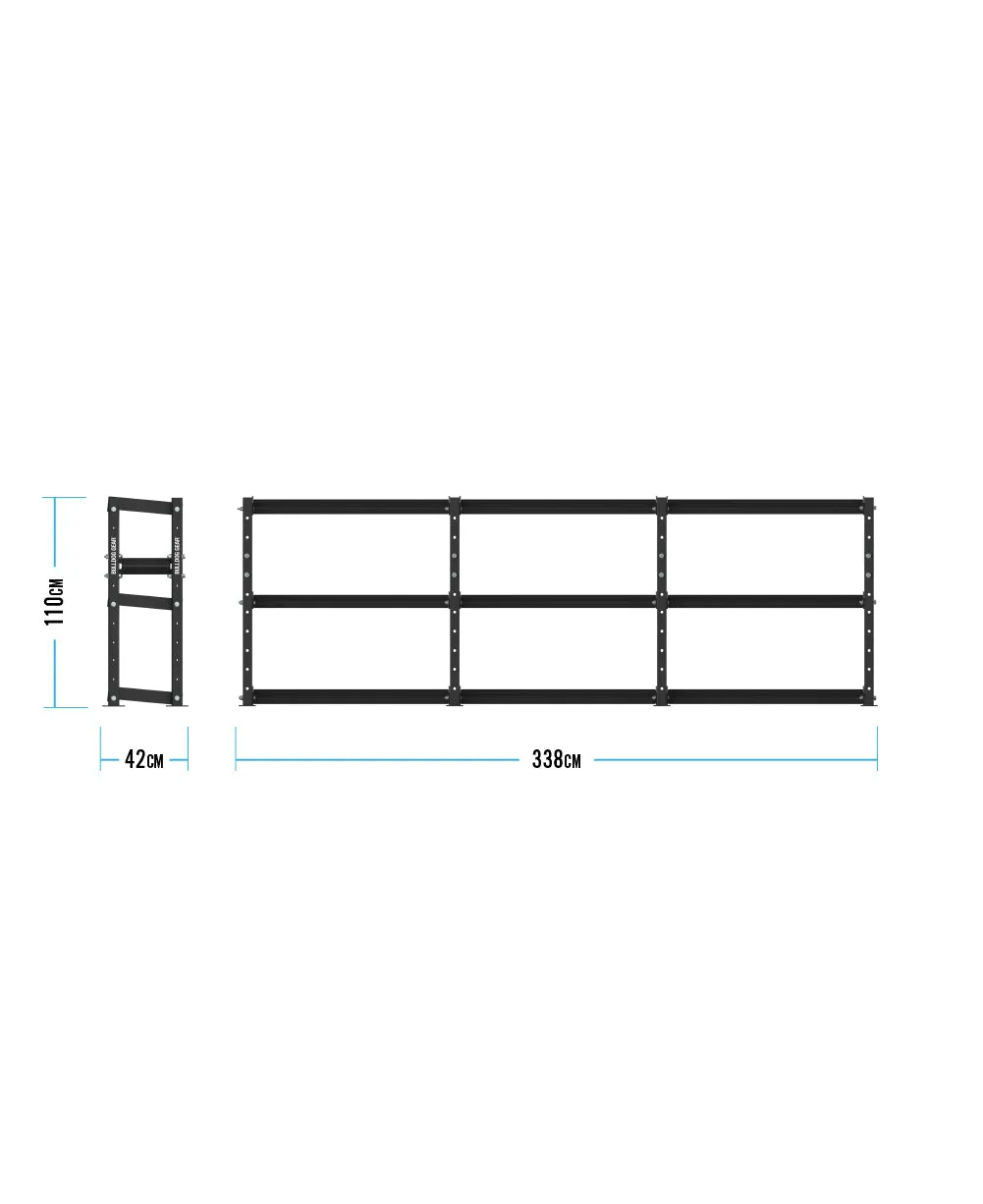Bulldog Gear - Hex Dumbbell Storage System - 338cm - Configuration A