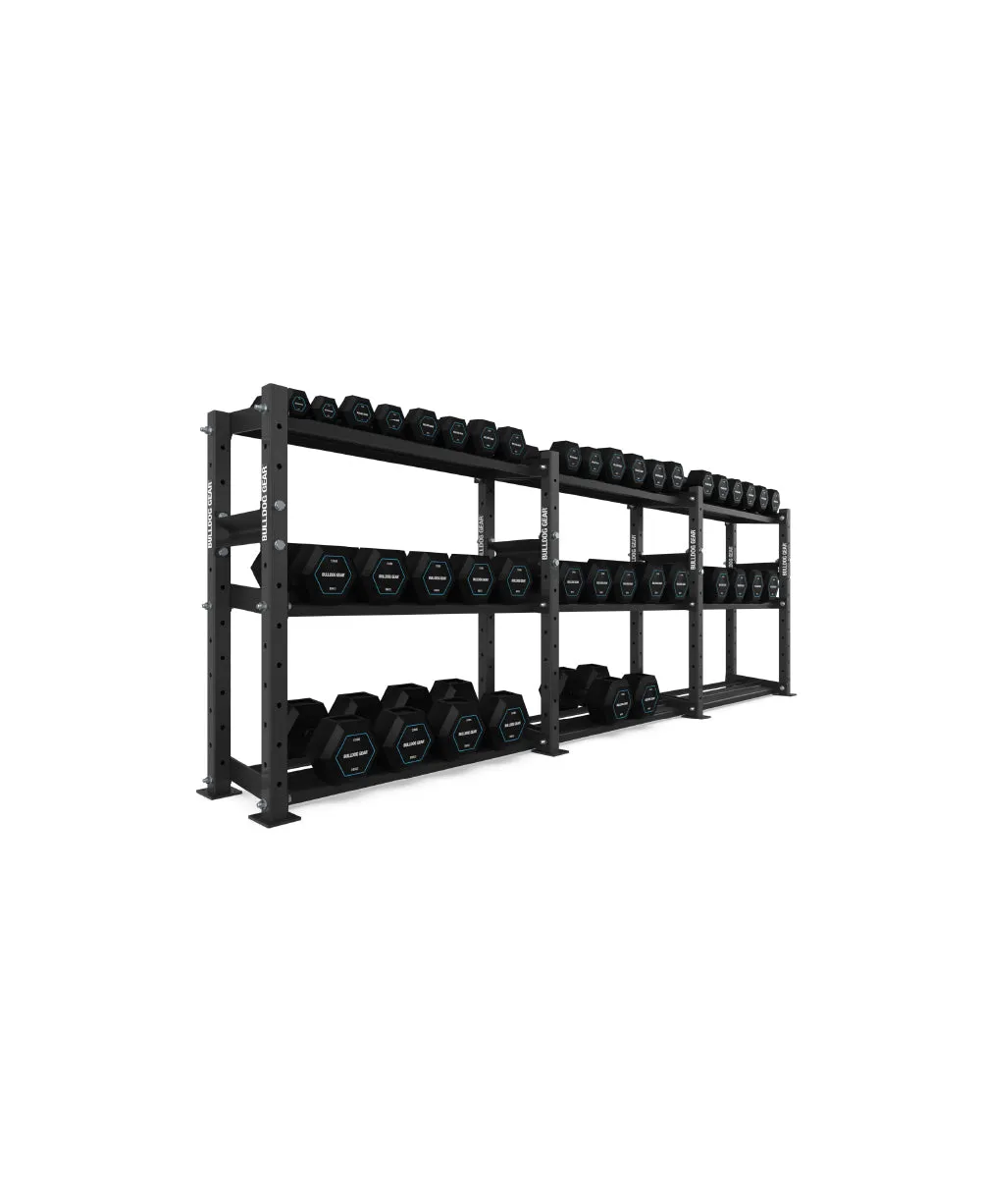 Bulldog Gear - Hex Dumbbell Storage System - 338cm - Configuration A