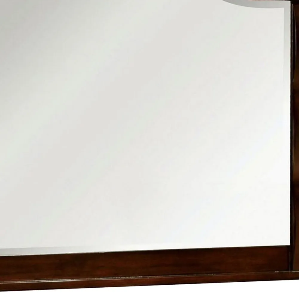 Burleigh Transitional Style Mirror , Cherry By Casagear Home