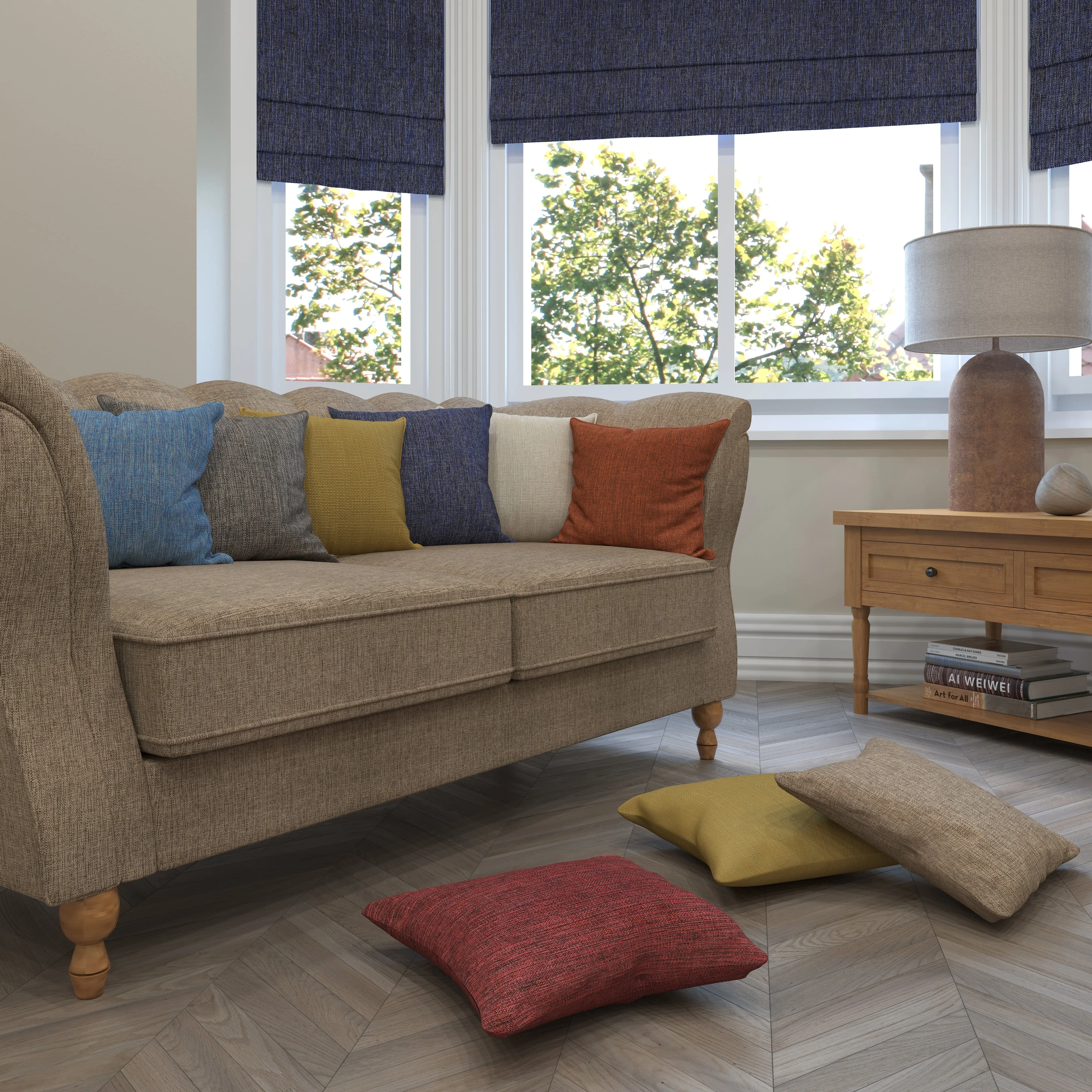 Capri Terracotta Plain Cushion