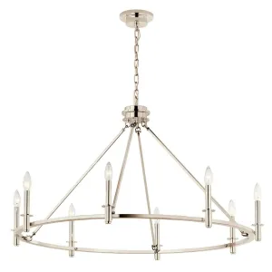Carrick 41" 8-Light Chandelier 1-Tier, Polished nickel Finish