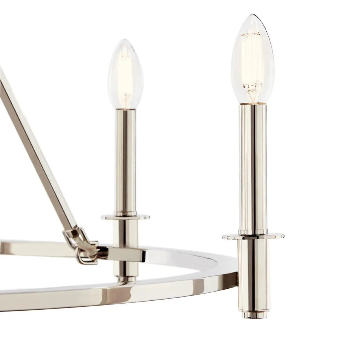 Carrick 41" 8-Light Chandelier 1-Tier, Polished nickel Finish