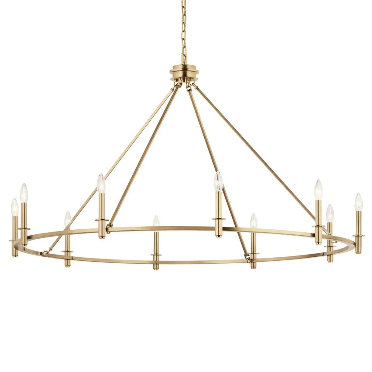 Carrick 54" 10-Light Chandelier 1-Tier, Champagne Bronze Finish