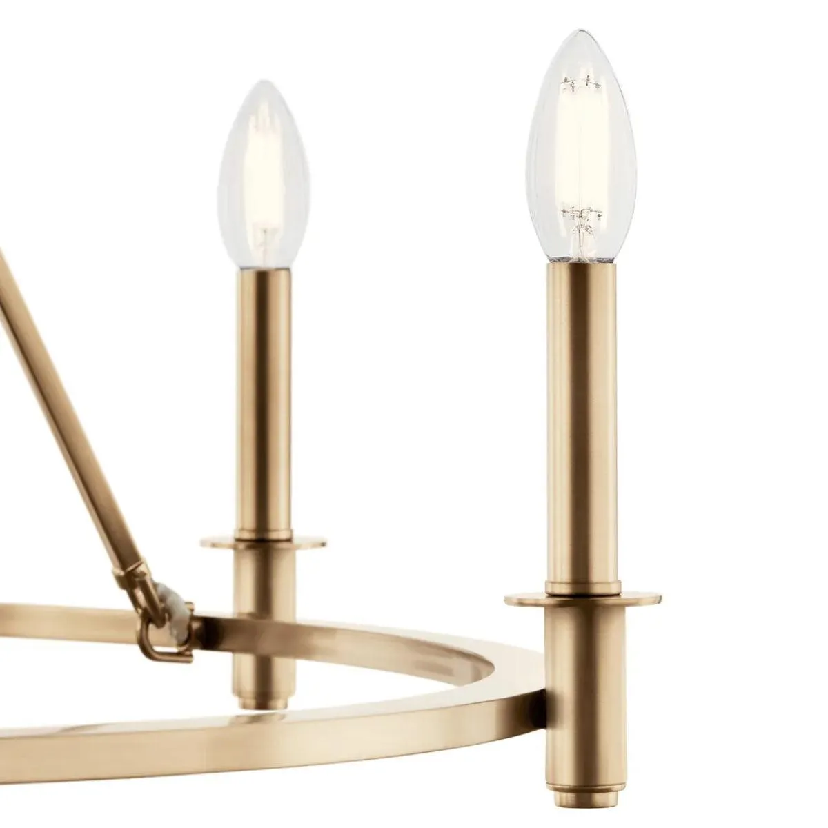 Carrick 54" 10-Light Chandelier 1-Tier, Champagne Bronze Finish