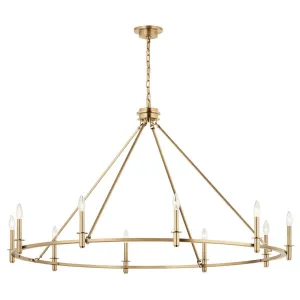 Carrick 54" 10-Light Chandelier 1-Tier, Champagne Bronze Finish