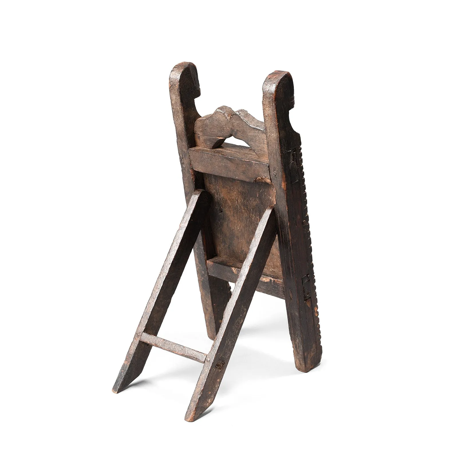 Carved Teak Indian Tribal Mirror From Banswara - Ca 1920