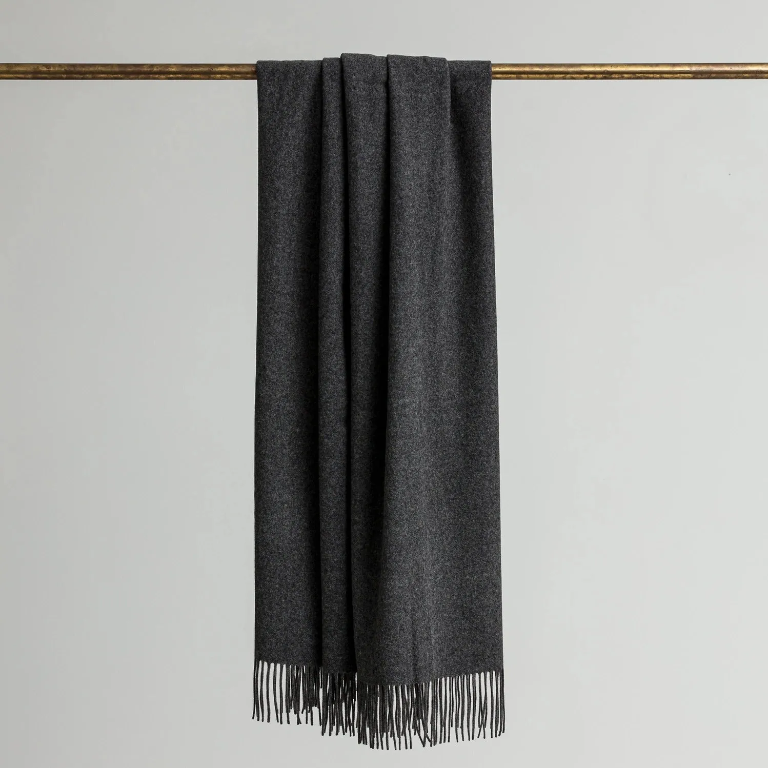 Cashmere Merino Throw - Grey Marle
