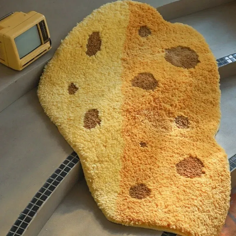 Cheesy Slice Tufted Floor Mat