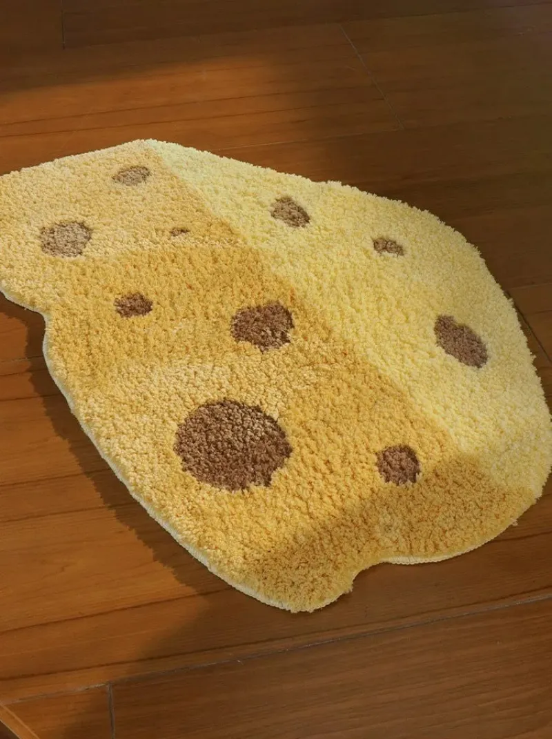 Cheesy Slice Tufted Floor Mat