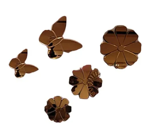 Cheval Glass Beveled Decoravtive Butterfly Venetian Multi Glass Beveled Round Wall Mirror/Not a Wall Sticker for Home Decor