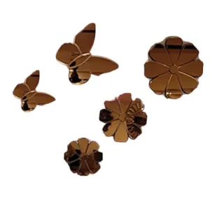 Cheval Glass Beveled Decoravtive Butterfly Venetian Multi Glass Beveled Round Wall Mirror/Not a Wall Sticker for Home Decor