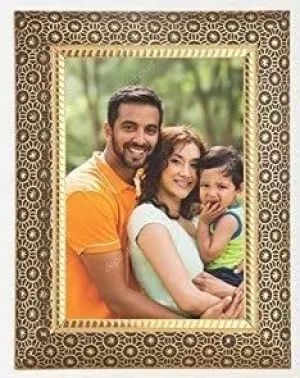 Cheval Glass Beveled : Designer Golden Star Photo Frame with Glass 16 X 20 Inches