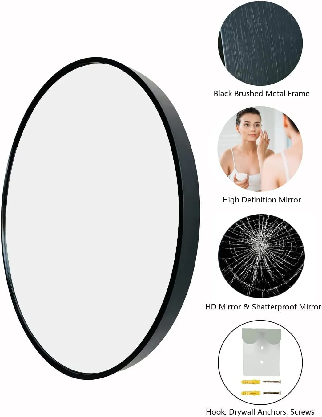 Cheval Glass Hexagon Wall Decor (8PCS) Golden 5mm Modi Mirror for Bedroom, Bathroom, Wash Basin, Makeup | Mirror for Home Decoration