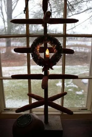 Christmas Wreath Vintage Style Lights Up Beautiful