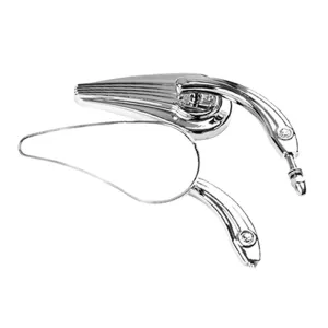 Cipa USA 01920 Motorcycle Duckbill Mirror Kit; Chrome [Left And Right Side];