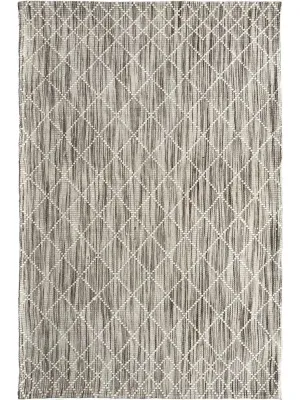 Clare Natural Diamond Lattice Wool Rug