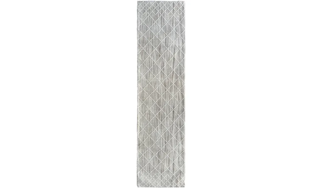 Clare Natural Diamond Lattice Wool Rug