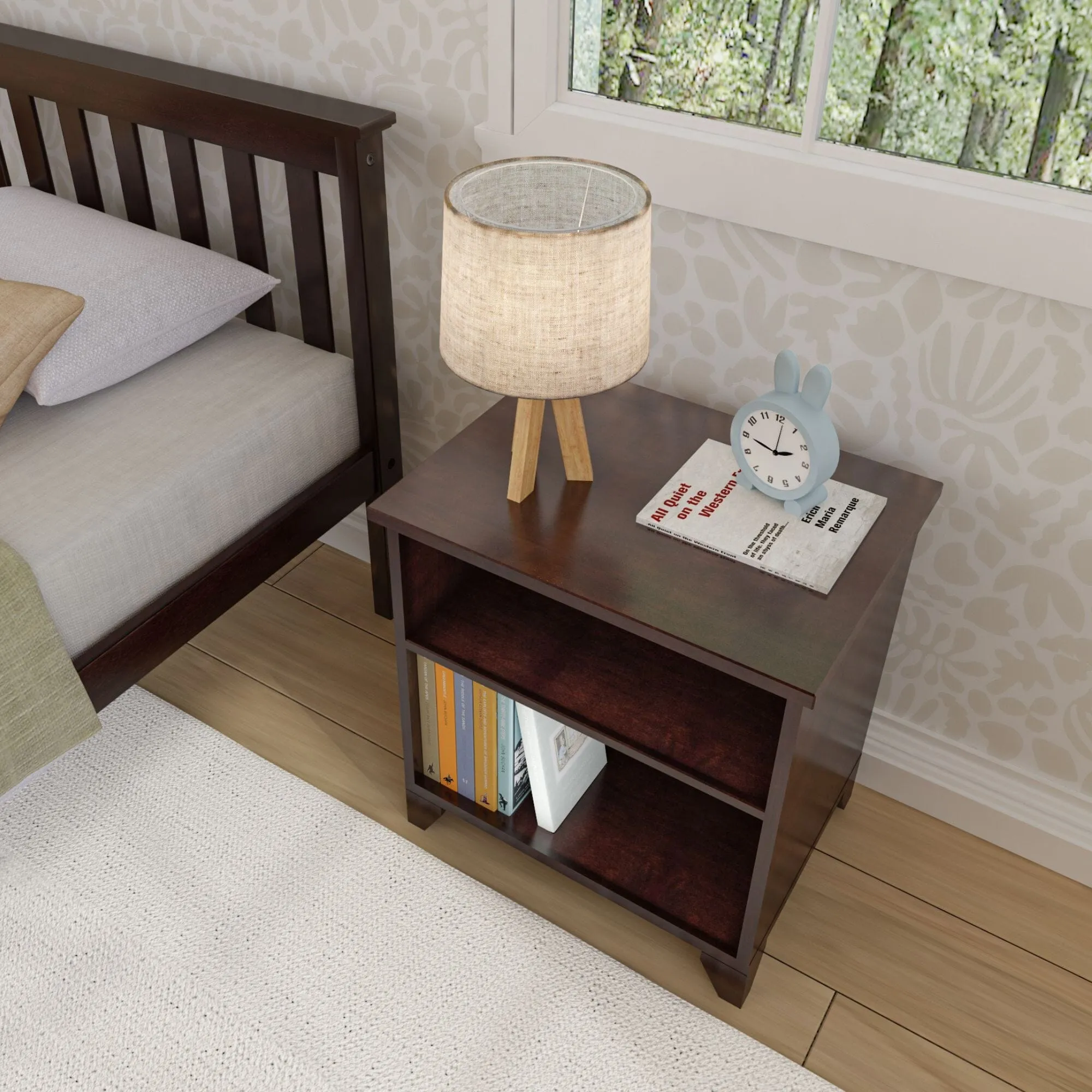 Classic Nightstand with Shelves