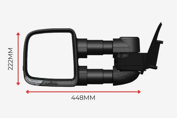 Clearview Compact Towing Mirrors for Ford Everest June 2022 - Feb 2023