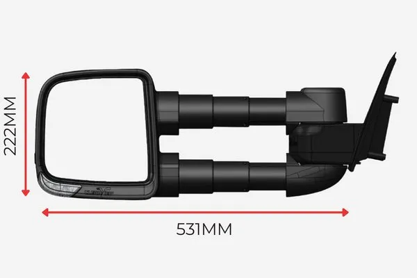 Clearview Compact Towing Mirrors for Ford Everest June 2022 - Feb 2023