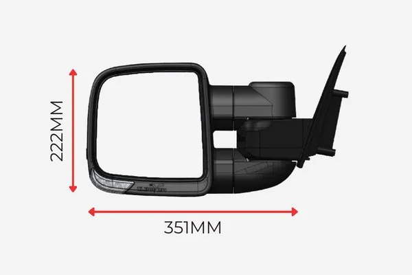 Clearview Compact Towing Mirrors for Ford Everest June 2022 - Feb 2023