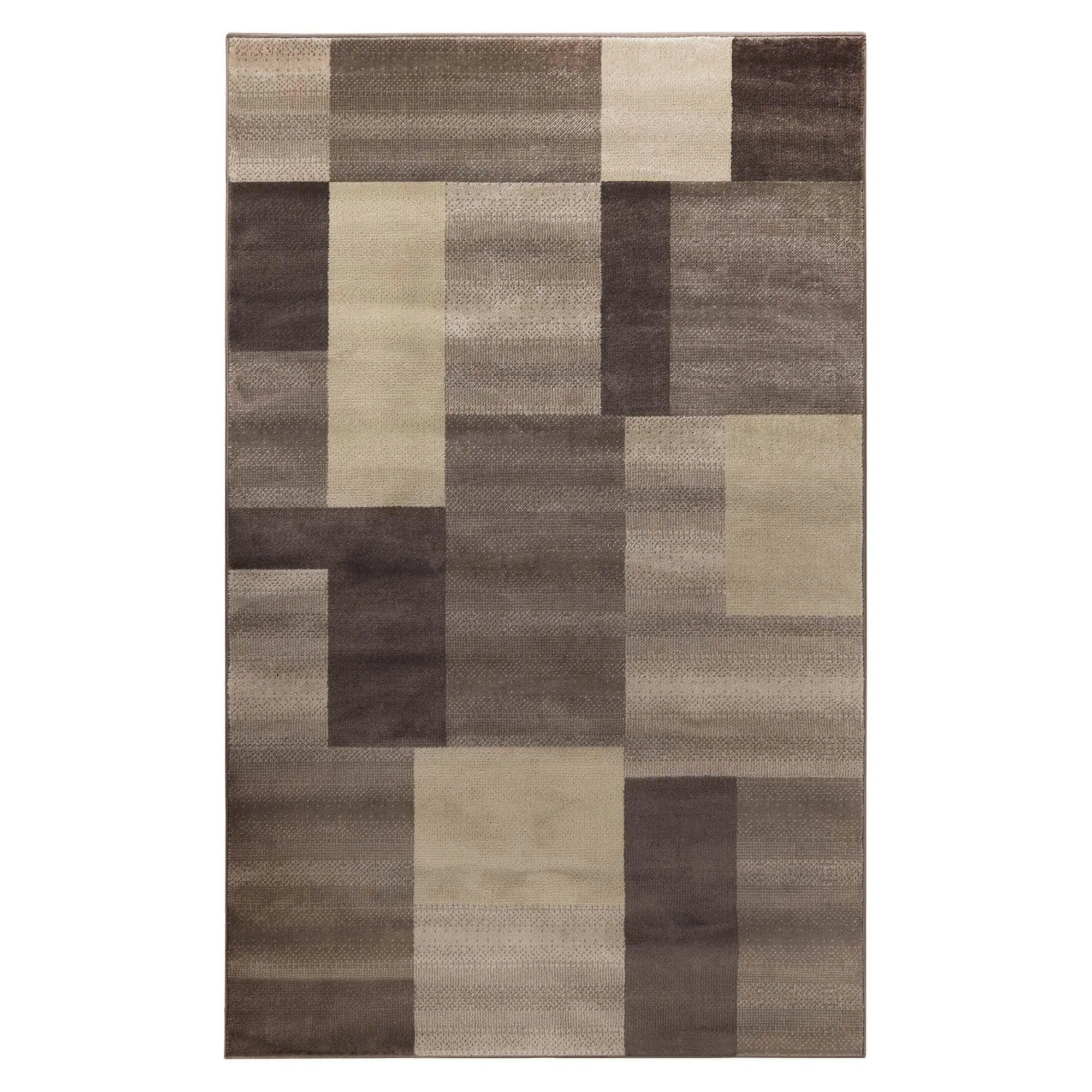 Clifton Geometric Color Block Plush Indoor Area Rug or Runner Rug